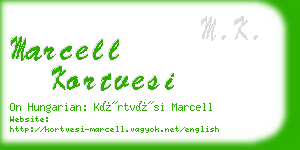 marcell kortvesi business card